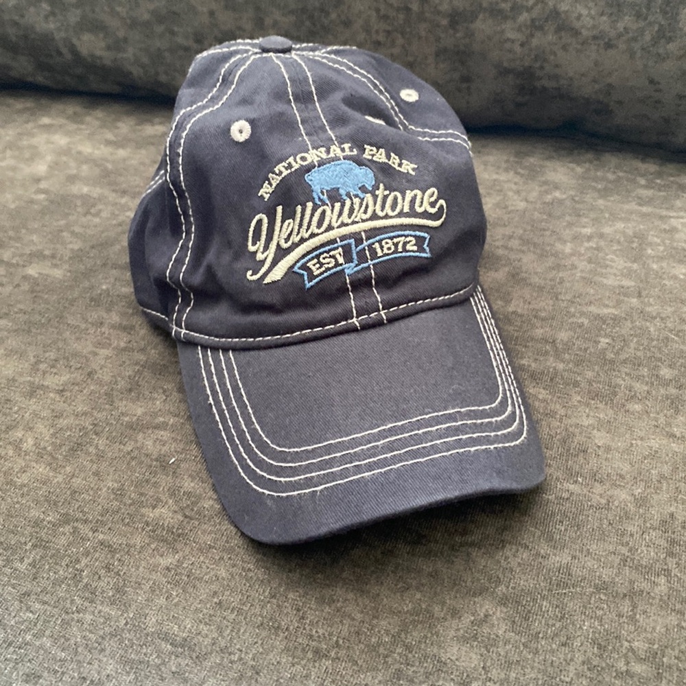 Yellowstone National Park dark blue cap with adjustable strap